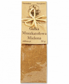 GAŁKA MUSZKATOŁOWA MIELONA 50 G MIELONY OWOC GAŁKI MUSZKATOŁOWEJ Z MUSZKATOŁOWCA